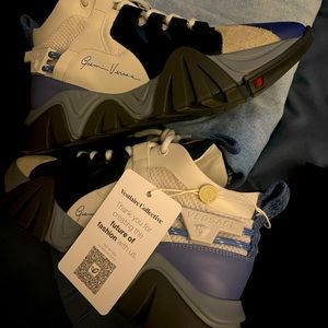 Versace squalo leather high trainers. Very lightly used